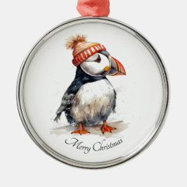 Merry Puffin, op maat Metalen Ornament