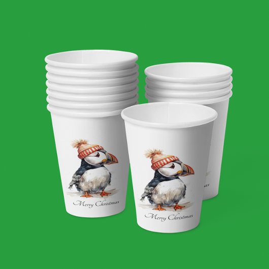 Merry Puffin, op maat Papieren Bekers