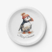 Merry Puffin, op maat Papieren Bordje (Voorkant)