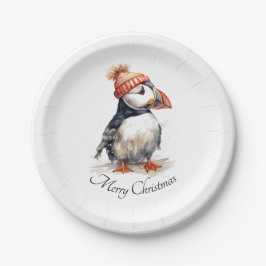 Merry Puffin, op maat Papieren Bordje