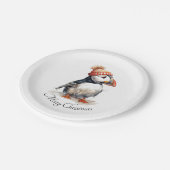 Merry Puffin, op maat Papieren Bordje (Gekanteld)