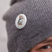 Merry Puffin, op maat Ronde Button 3,2 Cm