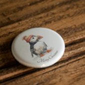 Merry Puffin, op maat Ronde Button 3,2 Cm