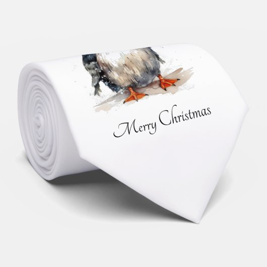 Merry Puffin, op maat Stropdas (Opgerold)