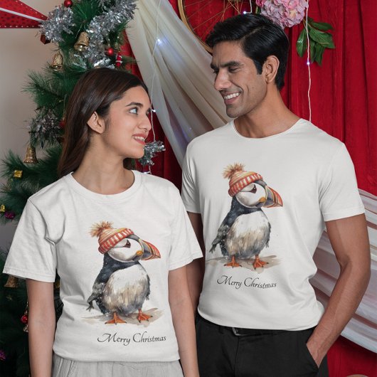 Merry Puffin, op maat T-shirt