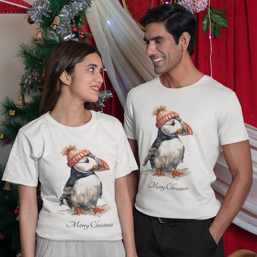 Merry Puffin, op maat T-shirt