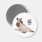 Merry Pug Party Magneet (Voorkant / Achterkant)