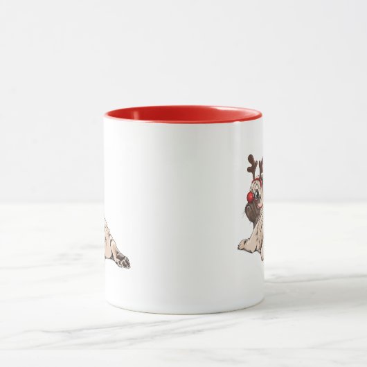 Merry Pug Party Mok (Midden)