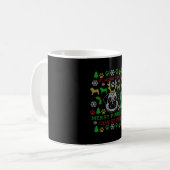 Merry Pugging met Kerstmis Koffiemok (Voorkant links)