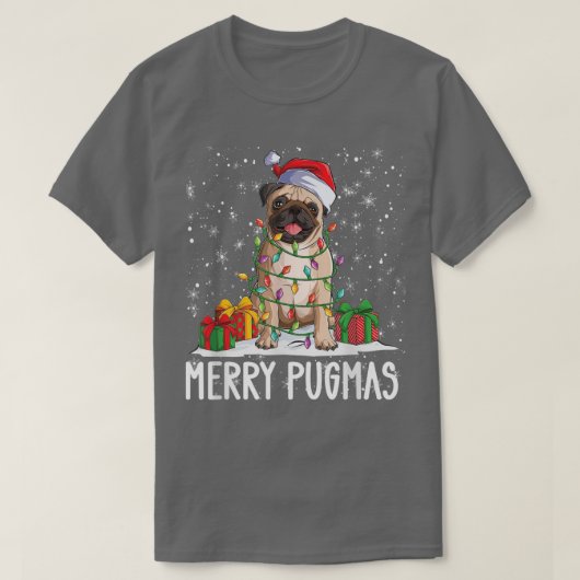 Merry Pugmas 2022 Xmas Pug Kerstparty Pug Lov T-shirt (Design voorkant)
