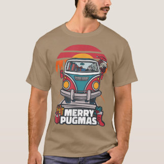Merry Pugmas 2022 Xmas Pug Ugly Santa kerstPa T-shirt