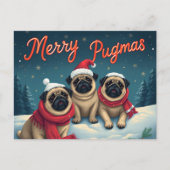 Merry Pugmas Feestdagenkaart (Voorkant)