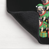 Merry Pugmas Funny Pug Christmas Tree Holiday Long Muismat (Hoek)