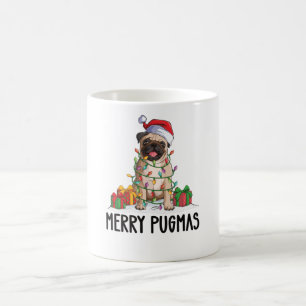 Merry Pugmas Funny Pug Kerstmis 2022 Koffiemok