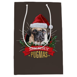 Merry Pugmas Gift Bag Medium Cadeauzakje