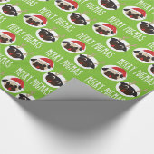 Merry Pugmas kerstkerstkerstman: rendejuffier Pug Cadeaupapier (Hoek)