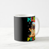 Merry Pugmas Pug Christmas Santa Pug Xmas Lights D Koffiemok (Voorkant rechts)