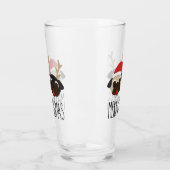 Merry Pugmas Pug Santa & Reindester Glas (Links)