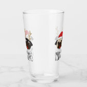 Merry Pugmas Pug Santa & Reindester Glas (Rechts)