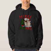 Merry Pugmas Schattige Christmas Pug Classic T-shi Hoodie (Voorkant)