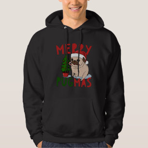 Merry Pugmas Schattige Christmas Pug Classic T-shi Hoodie
