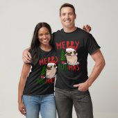 Merry Pugmas Schattige Christmas Pug Classic T-shi T-shirt (Unisex)