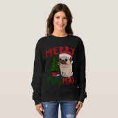 Merry Pugmas Schattige Christmas Pug Classic T-shi Trui (Voorkant volledig)