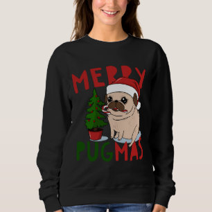 Merry Pugmas Schattige Christmas Pug Classic T-shi Trui