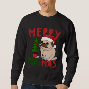 Merry Pugmas Schattige Christmas Pug Classic T-shi Trui