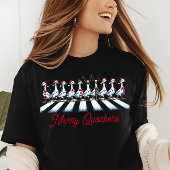 Merry Quackers Kerst Eend Grappig Feestelijk Tri-Blend Shirt