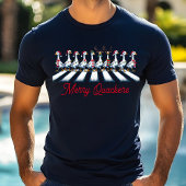Merry Quackers Kerst Eend Grappig Feestelijk Tri-Blend Shirt