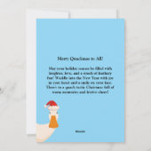 Merry Quackmas Kerst grappig schattig Eend Feestdagenkaart (Achterkant)