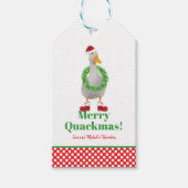 Merry Quackmas Santa Duck Cadeaulabel (Voorkant)