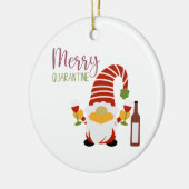 Merry Quarantine Christmas Gnome Keramisch Ornamen Keramisch Ornament (Links)