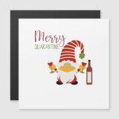 Merry Quarantine Christmas Gnome Magnetische Kaart (Voorkant / Achterkant)