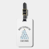 Merry Quarantine kerstboompapier Toilet Paper Bagagelabel (Voorkant verticaal)