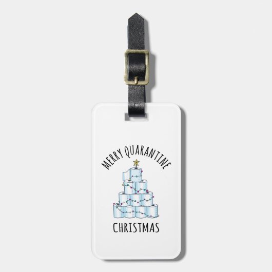 Merry Quarantine kerstboompapier Toilet Paper Bagagelabel (Voorkant verticaal)