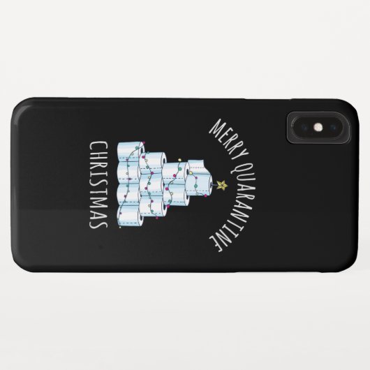 Merry Quarantine kerstboompapier Toilet Paper Case-Mate iPhone Case (Achterkant (horizontaal))