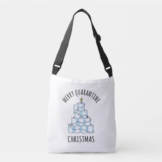 Merry Quarantine kerstboompapier Toilet Paper Crossbody Tas (Voorkant)