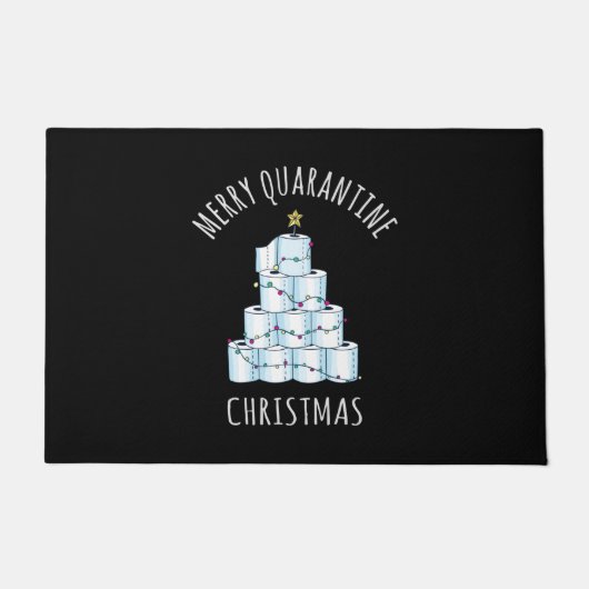Merry Quarantine kerstboompapier Toilet Paper Deurmat (Voorkant)
