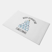 Merry Quarantine kerstboompapier Toilet Paper Deurmat (Schuin)