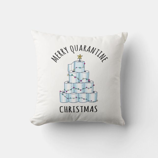 Merry Quarantine kerstboompapier Toilet Paper Kussen (Voorkant)