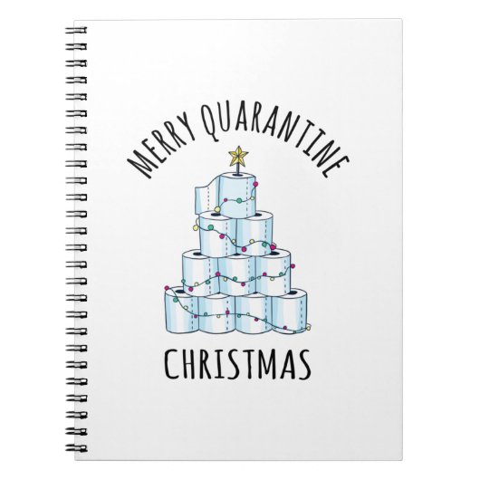 Merry Quarantine kerstboompapier Toilet Paper Notitieboek (Voorkant)