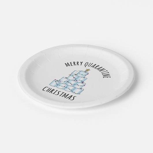 Merry Quarantine kerstboompapier Toilet Paper Papieren Bordje (Gekanteld)