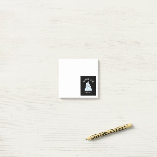 Merry Quarantine kerstboompapier Toilet Paper Post-it® Notes (Op bureau)