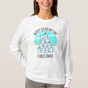 Merry Quarantine kerstboompapier Toilet Paper T-shirt
