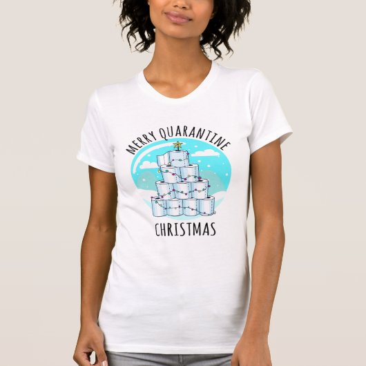 Merry Quarantine kerstboompapier Toilet Paper T-shirt (Voorkant)