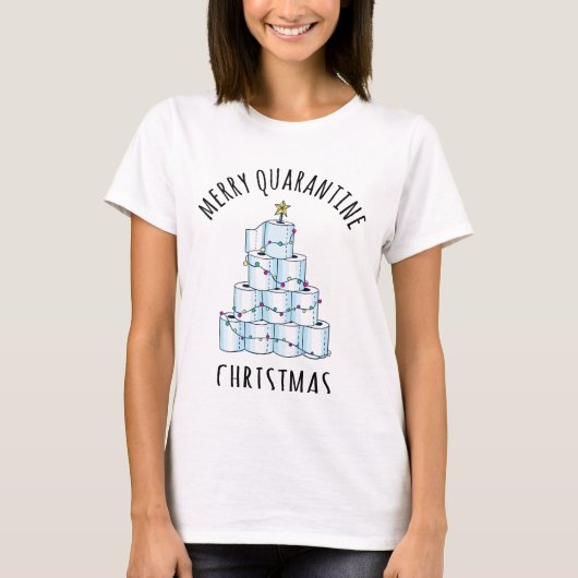 Merry Quarantine kerstboompapier Toilet Paper T-shirt (Voorkant)