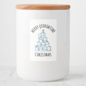 Merry Quarantine kerstboompapier Toilet Paper Voedselcontainer Etiket (Voorkant)