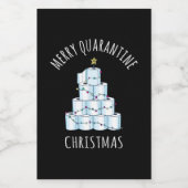 Merry Quarantine kerstboompapier Toilet Paper Voedselcontainer Etiket (Enkel label)